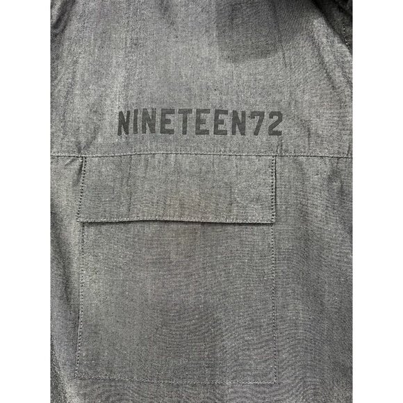 Ecko Unlimited Y2K Men Short Sleeve Button Front Shirt Sz M Gray Graphic Back‎ - Picture 4 of 10